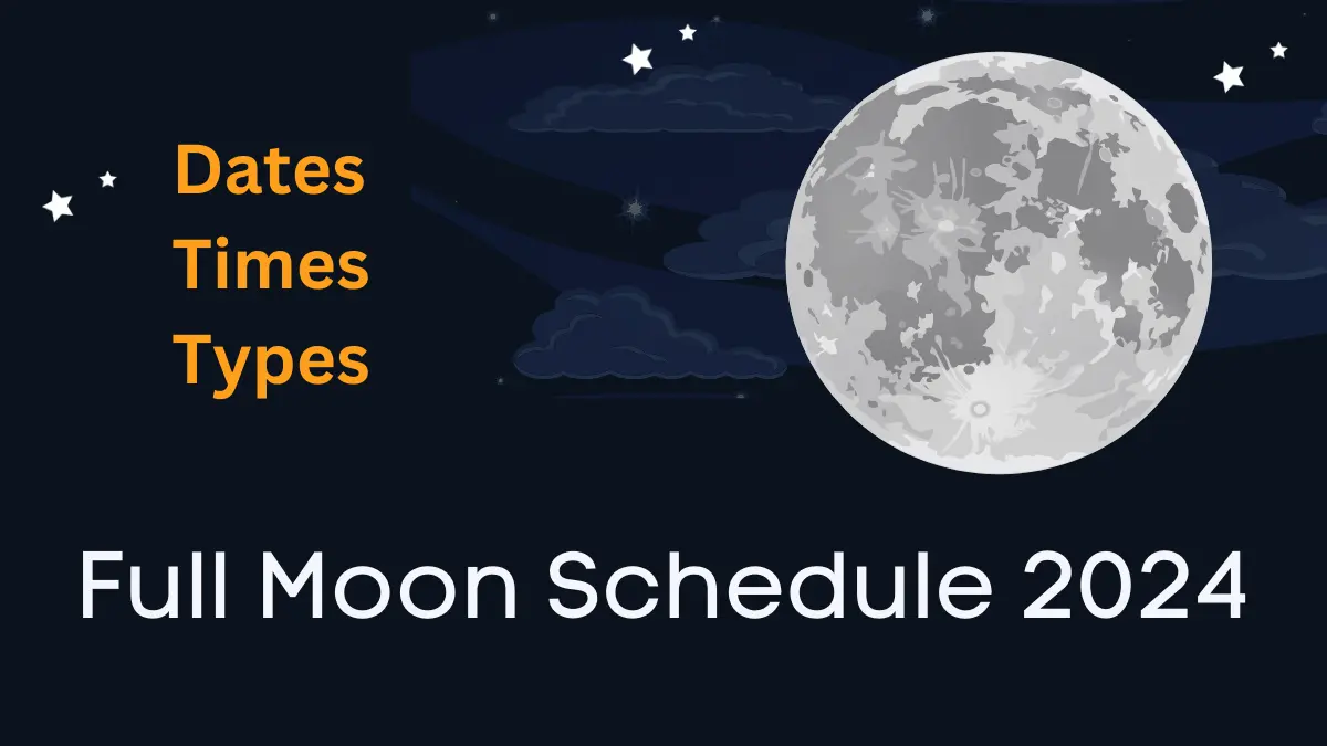 Full Moon Schedule 2024 Dates, Times, Types, and Names