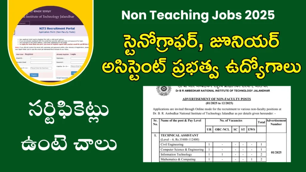 Non Teaching Jobs 2025